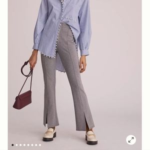 Anthropologie Maeve Seamed Flare Pants Grey size 6 NWT